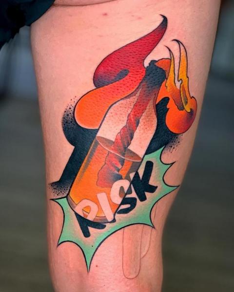 Arm Molotow Tattoo by FreiHand Tattoo