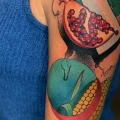 Arm Pomegranate tattoo by FreiHand Tattoo