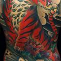tatuaggio Schiena Tigre di FreiHand Tattoo