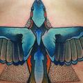 tatuagem Barriga Peito Pássaro por FreiHand Tattoo