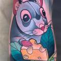 Mouse Cheese tattoo by FreiHand Tattoo
