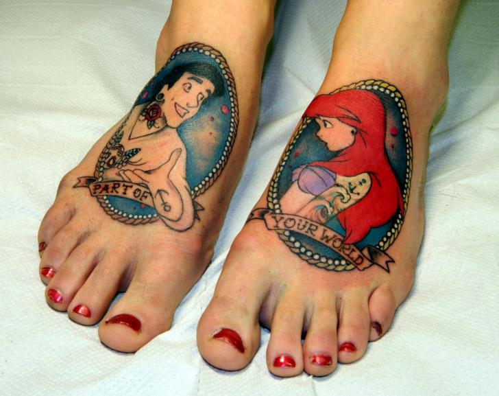 Tatuaggio Fantasy Piede Personaggi di Helyar Tattoos