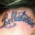 Lettering Neck tattoo by Helyar Tattoos