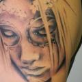 Shoulder Mexican Skull tattoo by Helyar Tattoos