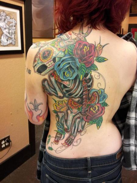 Fantasie Rücken Tattoo von Hidden Hand Tattoo