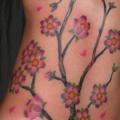 Flower Side Cherry tattoo by Hidden Hand Tattoo