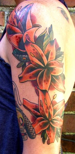 Arm Flower Tattoo by High Street Tattoo