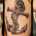 Shoulder Old School Anchor tattoo by Immortal Canvas