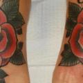 Old School Fuß Rose tattoo von Immortal Image Tattoos
