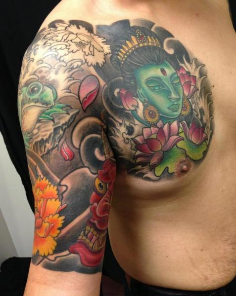 Schulter Brust Japanische Tattoo von Immortal Image Tattoos