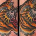 tatuaje Old School Tigre por Inborn Tattoo