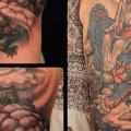 tatuaje Japoneses Mujer Tigre Tortuga por Indipendent Tattoo
