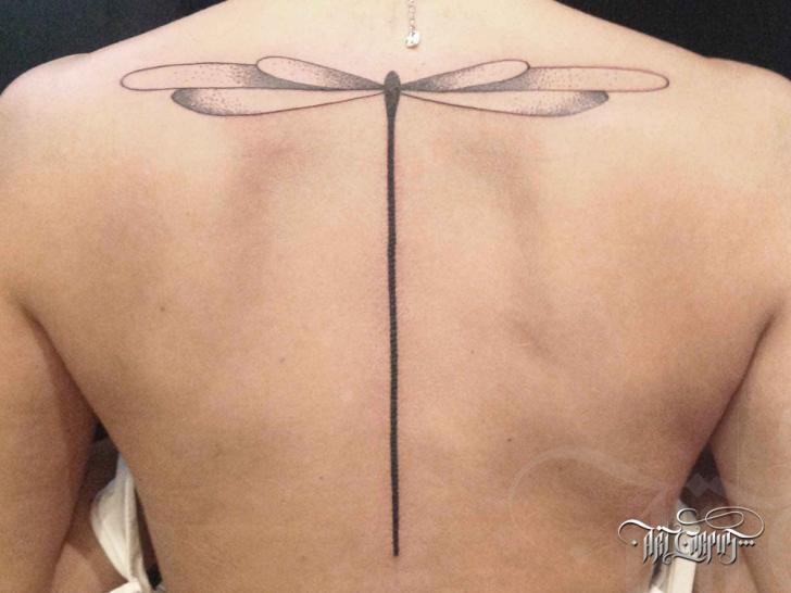 Back Dragonfly Tattoo by Art Corpus