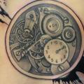 Realistische Uhr Rücken tattoo von Art Corpus