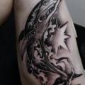 tatuaje Ballena Muslo por Art Corpus