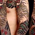 Japanese Tiger Sleeve tattoo by Invisible Nyc