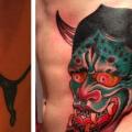 Side Japanese Demon tattoo by Iron Age Tattoo