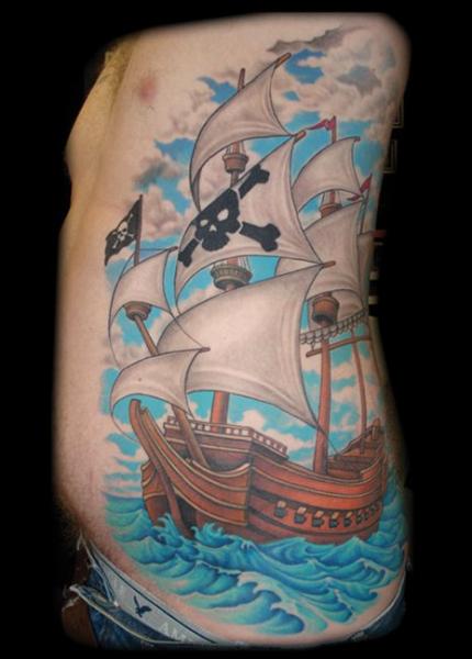 Fantasy Galleon Tattoo by Jon Dredd