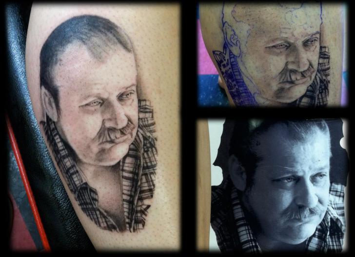 Tatuaggio Braccio Ritratti Realistici di Liquid Chaos Tattoos