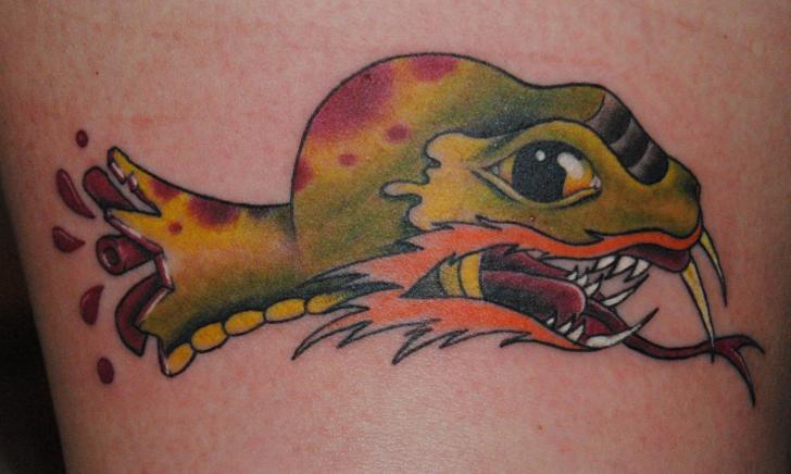 Tatuaż Wąż przez Liquid Chaos Tattoos