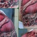 Shoulder tattoo by Little Vinnies Tattos