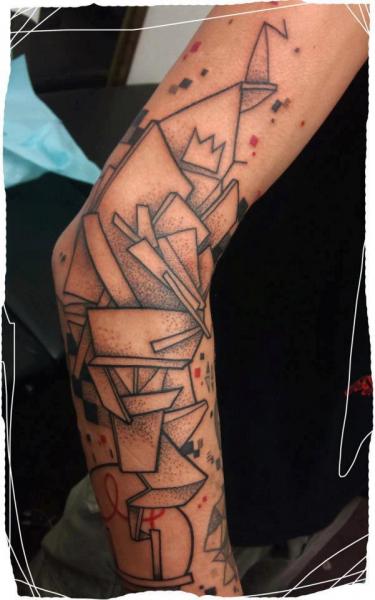 Arm Geometric Tattoo by Belly Button Tattoo Shop