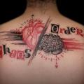 tatuaje Letras Espalda por Belly Button Tattoo Shop