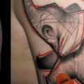 Schulter Fantasie Elefant tattoo von Belly Button Tattoo Shop
