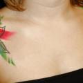 Shoulder Flower tattoo by Belly Button Tattoo Shop