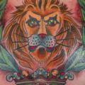 New School Brust Löwen tattoo von Lone Wolf Tattoo