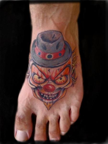 Foot Clown Tattoo by Lone Wolf Tattoo