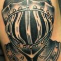 Shoulder Mask tattoo by Lone Wolf Tattoo