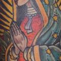 Shoulder Religious Mother Mary tattoo by Lone Wolf Tattoo