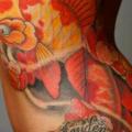 Side Japanese Carp tattoo by Lucky Bamboo Tattoo