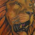 Shoulder Lion tattoo by Lucky Draw Tattoos