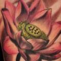 tatuaje Brazo Realista Flor por Matthew Hamlet Tattoo