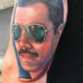 Arm Realistic Freddie Mercury tattoo by Mike DeVries Tattoos