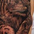Schulter Realistische Tiger tattoo von Mike DeVries Tattoos