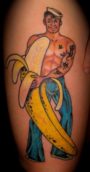 Tatuagem Marinheiro Banana por Memorial Tattoo