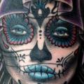 Mexican Skull tattoo by Memorial Tattoo