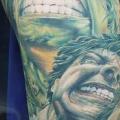 tatuaggio Braccio Fantasy Cartoni Hulk di Monte Tattoo