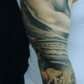 Arm Realistic Statue tattoo by Monte Tattoo