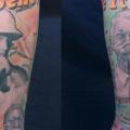 Realistic Calf Leg Film tattoo by Monte Tattoo