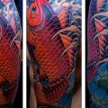 Arm Japanische Karpfen Koi tattoo von NY Adorned