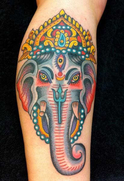 Tatuaggio Braccio Elefante di NY Adorned