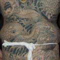 Schlangen Japanische Rücken Po tattoo von NY Adorned