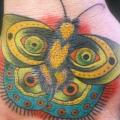 New School Hand Schmetterling tattoo von Obscurities Tattoo