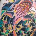 Shark Thigh tattoo by Obscurities Tattoo