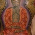 tatuaje Buda Espalda Religioso por Ethno Tattoo