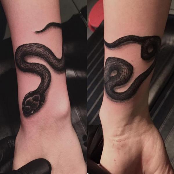 Snake Hand Tattoo by Ethno Tattoo